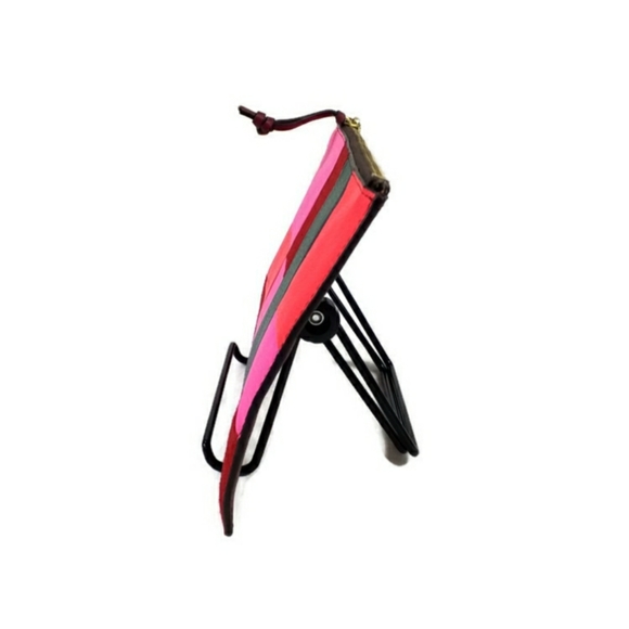 Fossil Multicolor Colorblock Mixed Leather Zipper Pouch PW Bright NWOT - Picture 4 of 9